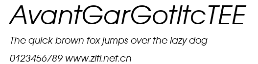 AvantGarGotItcTEE.ttf字體轉換器圖片