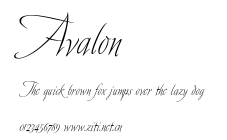 Avalon.ttf字體轉換器圖片