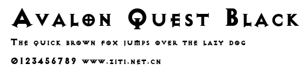 Avalon Quest Black.ttf字體轉換器圖片