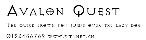 Avalon Quest.ttf字體轉換器圖片