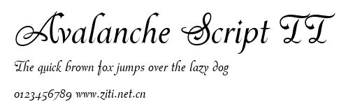 Avalanche Script TT.ttf字體轉換器圖片