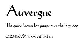 Auvergne.ttf字體轉換器圖片