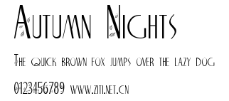 Autumn Nights.ttf字體轉換器圖片