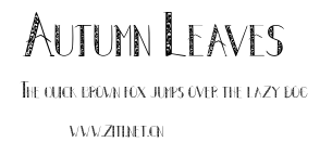 Autumn Leaves.ttf字體轉換器圖片