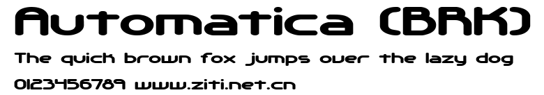Automatica (BRK).ttf字體轉換器圖片