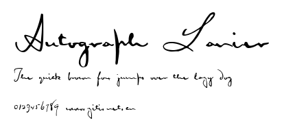 Autograph Lanier.ttf字體轉換器圖片