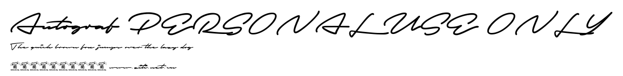 Autograf PERSONAL USE ONLY.ttf字體轉換器圖片