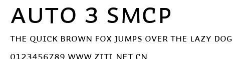 Auto 3 SmCp.ttf字體轉換器圖片