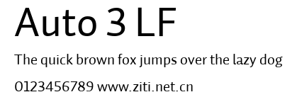 Auto 3 LF.ttf字體轉換器圖片