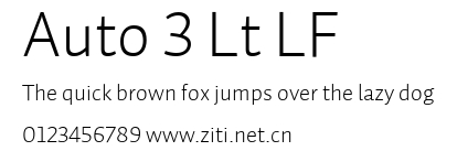 Auto 3 Lt LF.ttf字體轉換器圖片