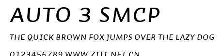 Auto 3 SmCp.ttf字體轉換器圖片