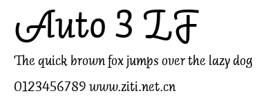 Auto 3 LF.ttf字體轉換器圖片