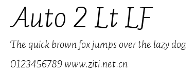 Auto 2 Lt LF.ttf字體轉換器圖片