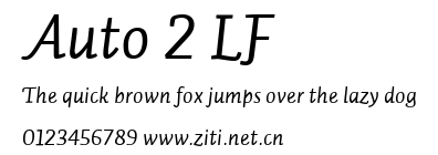 Auto 2 LF.ttf字體轉換器圖片