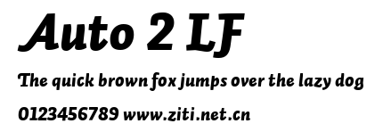 Auto 2 LF.ttf字體轉換器圖片