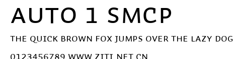 Auto 1 SmCp.ttf字體轉換器圖片
