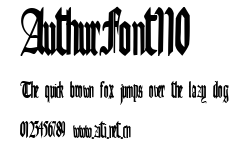 AuthurFont110.ttf字體轉換器圖片