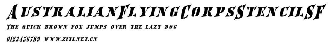 AustralianFlyingCorpsStencilSF.ttf字體轉換器圖片