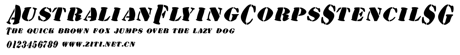 AustralianFlyingCorpsStencilSG.ttf字體轉換器圖片