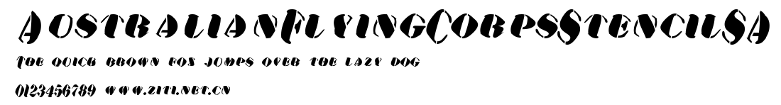AustralianFlyingCorpsStencilSA.ttf字體轉換器圖片