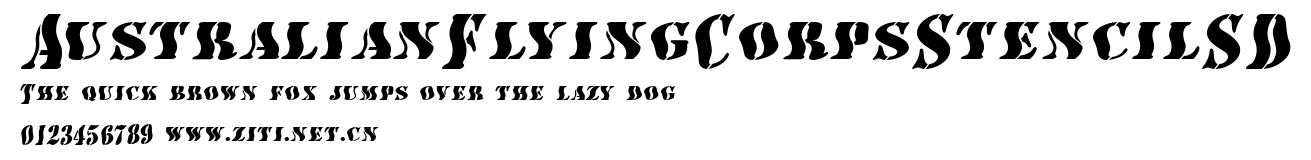 AustralianFlyingCorpsStencilSD.ttf字體轉換器圖片