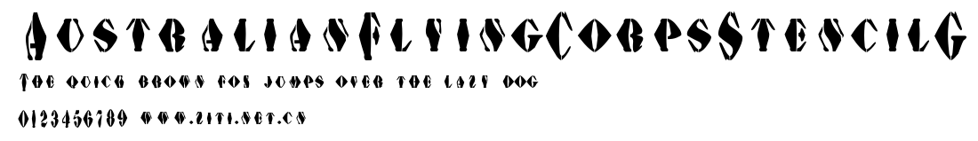 AustralianFlyingCorpsStencilG.ttf字體轉換器圖片