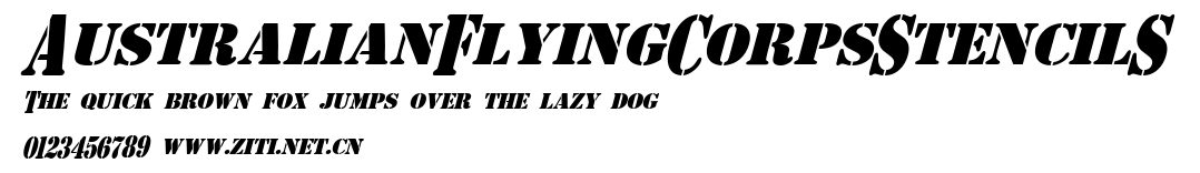 AustralianFlyingCorpsStencilS.ttf字體轉換器圖片