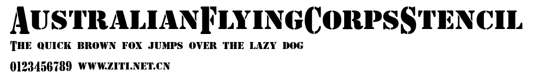 AustralianFlyingCorpsStencil.ttf字體轉換器圖片
