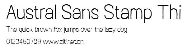 Austral Sans Stamp Thi.ttf字體轉換器圖片