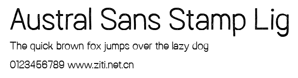 Austral Sans Stamp Lig.ttf字體轉換器圖片