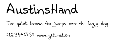 AustinsHand.ttf字體轉換器圖片