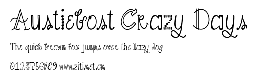 Austiebost Crazy Days.ttf字體轉換器圖片