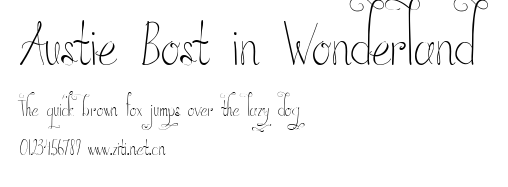 Austie Bost in Wonderland.ttf字體轉換器圖片