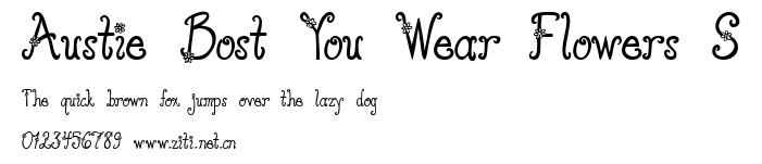 Austie Bost You Wear Flowers S.ttf字體轉換器圖片