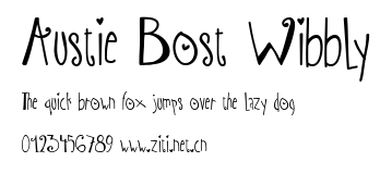 Austie Bost Wibbly.ttf字體轉換器圖片