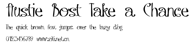 Austie Bost Take a Chance.ttf字體轉換器圖片