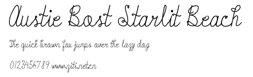 Austie Bost Starlit Beach.ttf字體轉換器圖片