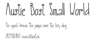 Austie Bost Small World.ttf字體轉換器圖片