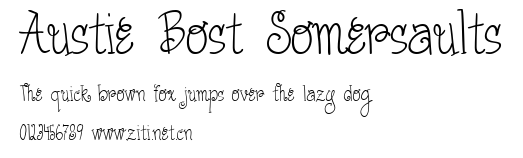 Austie Bost Somersaults.ttf字體轉換器圖片