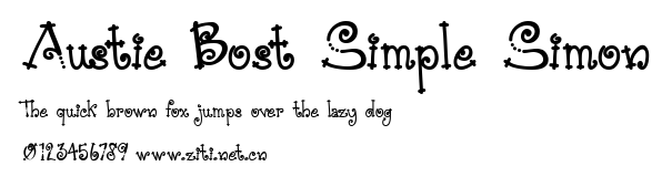 Austie Bost Simple Simon.ttf字體轉換器圖片