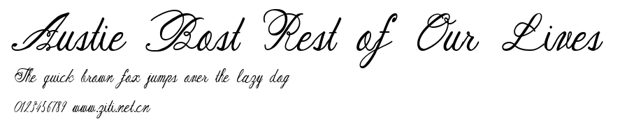 Austie Bost Rest of Our Lives.ttf字體轉換器圖片