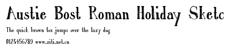 Austie Bost Roman Holiday Sketc.ttf字體轉換器圖片