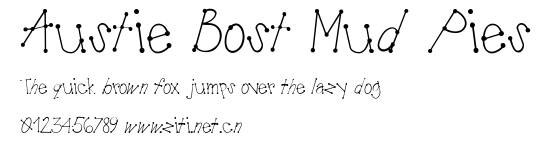 Austie Bost Mud Pies.ttf字體轉換器圖片