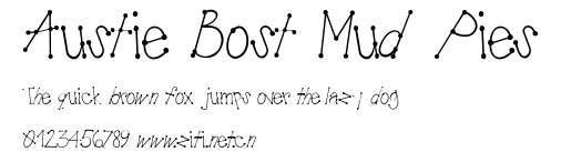 Austie Bost Mud Pies.ttf字體轉換器圖片