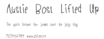Austie Bost Lifted Up.ttf字體轉換器圖片