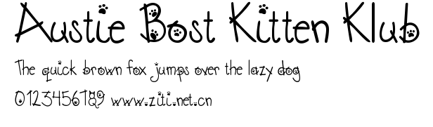 Austie Bost Kitten Klub.ttf字體轉換器圖片