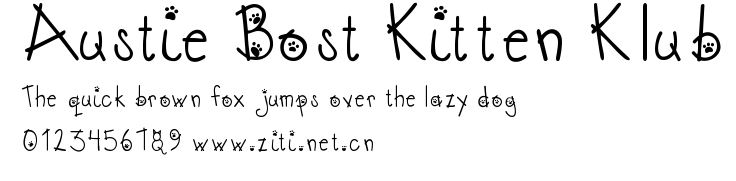 Austie Bost Kitten Klub.ttf字體轉換器圖片