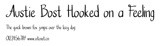 Austie Bost Hooked on a Feeling.ttf字體轉換器圖片