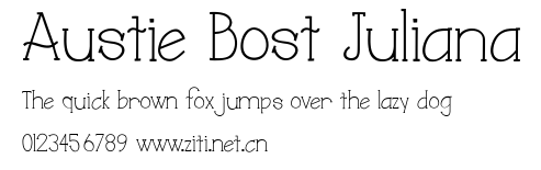 Austie Bost Juliana.ttf字體轉換器圖片