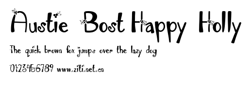 Austie Bost Happy Holly.ttf字體轉換器圖片